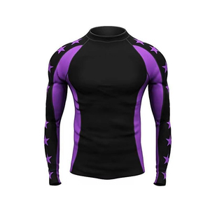 Professional Men's Rash Guards Full Sleeve <b>Athletic</b> Compression Fit Lightweight Spandex/Polyester Stretch Fabric Quick Dry - Product Image 3
