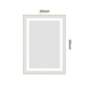 Specchio LED da Bagno 20 X 28 Pollici con Illuminazione Frontale e Posteriore, Montaggio a Parete, Cornice in Alluminio, Antiappannamento, Memoria, 3 Anni di Garanzia - Product Image 5