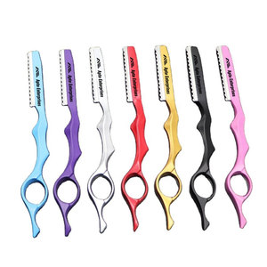 7 rasuradoras de entresacar de color personalizado, rasuradora de afeitar con mango de acero inoxidable, rasuradora de barbería de alta calidad, duradera y de precisión. - Product Image 1