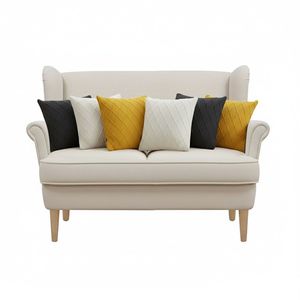 Juego de 6 Fundas de Almohada de Punto Trenzado SOGA de 45 cm en Amarillo Sol, Crema y Gris Carbón para Sofás de Sala de Estar - Product Image 1