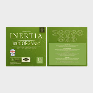 INERTIA 100% coton biologique, serviettes hygiéniques The Perfection, absorption régulière, 12 unités, sans microplastiques, serviettes hygiéniques biologiques - Product Image 1