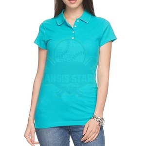 Women's Turquoise for <b>Shirt</b> Short Sleeve Solid Color Breathable Knitted 100% Cotton Casual Front Logo Digital Printing High - Product Image 1