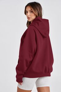 Hoodie Heavyweight Fleece Quiet Luxury Streetwear OEM Manufacturer Women's Luxury Blank Hoodie Thick Cotton Premium Hoodie - Product Image 2