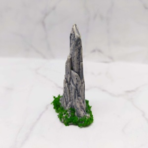 อุปกรณ์ตกแต่งบ้านตุ๊กตาขนาดเล็ก หินจำลองเรซิ่นเคลือบสี สำหรับจัดวางภูเขาธรรมชาติขนาดเล็กกลางแจ้ง - Product Image 4