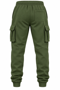 Pantalones deportivos cargo para hombre con logotipo personalizado, de algodón y felpa, corte regular, informales, con bolsillos, para otoño, pantalones ajustados para hombre. - Product Image 5