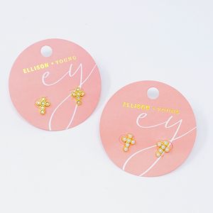 Anelli alla Moda con Croce Delicata, Orecchini Eleganti - Product Image 4