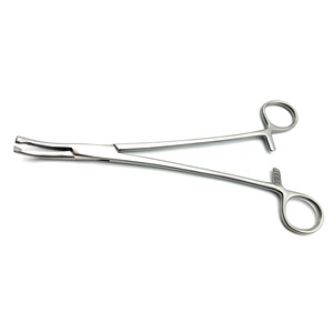 Pince à peritoneum Faure légèrement courbée, 1x2 dents, 21 cm, en acier inoxydable, instrument chirurgical réutilisable, autoclavable - Product Image 4