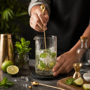 Ensemble de cuillères à cocktail en laiton à long manche, cuillères à mélanger et à agiter, mélangeur de boissons pour barman, doré, pour bar, café, mocktail, maison - Product Image 4