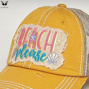 หมวกเบสบอลชายหาดแฟชั่นสุดฮิต ทรงยูนิเซ็กส์สำหรับผู้ใหญ่ ตกแต่งด้วยผ้าปะติดสีเหลือง ขอบรุ่ย ดีไซน์เก๋ ระบายอากาศได้ดี กันน้ำ - Product Image 6