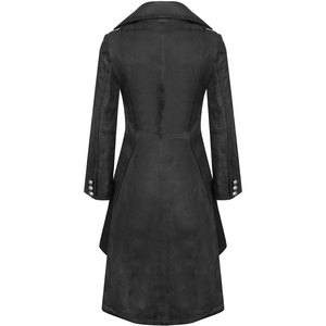 Abrigo de Cuero Gótico de Alta Calidad para Mujer, Cierre de Botones Cruzados y Cola Dramática, Superventas - Product Image 3