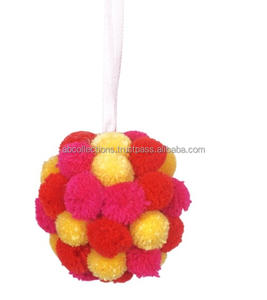 Hecho a mano de algodón colorido Navidad colgante arte decorativo artesanía personalizada Tribal arte fábrica al por mayor - Product Image 1