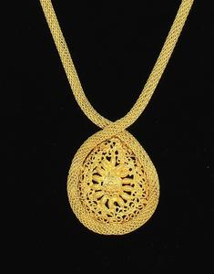 Joyería de oro de enchapado en oro, conjunto de joyería de estilo africano tradicional - Product Image 2