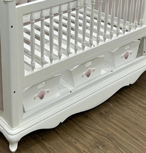Baby Luxury Nursery Furniture <b>Cots</b> Bed Baby Cribs 2 in 1 With Toddler - Product Image 6