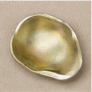 IrregularBowl Handmade Modern Home Decor Silver Gold Finish Living Room Tabletop Indoor Use - Product Image 2