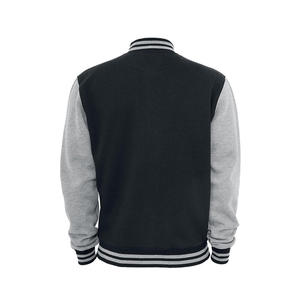 Men's Navy Gray Varsity Jacket Turn-<b>down</b> Collar Button Closure Regular Fit Autumn Wear Casual Style - Product Image 6