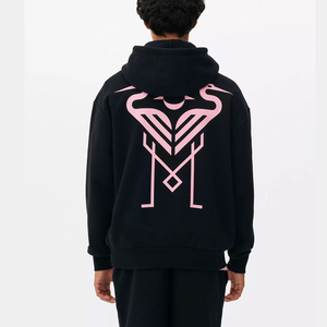 Conjunto Corto de Sudadera con Capucha y Pantalones de Algodón Arrugado Transpirable y Cortavientos de Talla Grande Personalizado para Invierno, con LOGO Personalizado, Estilo Urbano para Hombre - Product Image 5