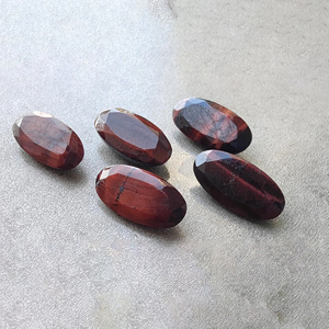 Natural <b>Red</b> Tiger Eye Faceted Cut Oval Shape Calibrated Loose Gemstone for Jewelry Making All Sizes Available - Product Image 2