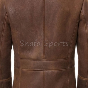 <b>Mens</b> Flying Genuine Shearling Sheepskin Leather Eco-Friendly Waterproof Winter Bomber <b>Jacket</b> Regular Fit Front <b>Jackets</b> - Product Image 5