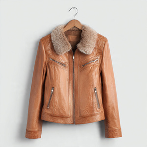 แจ็คเก็ตหนังคุณภาพพรีเมียม ดีไซน์หรูหราและเท่ห์สำหรับผู้หญิง - Product Image 3