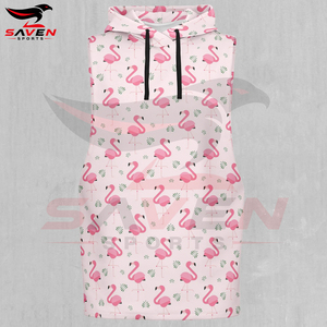 New Arrival OEM ODM Service Hand Made 2026 <b>Pink</b> White Color Unique Design Outer Wear High Demand Product Sleeveless <b>Hoodies</b> - Product Image 4