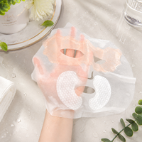 Masque facial en feuille de fibres végétales composites multi-zones Y484 avec panneaux pour les yeux à l'astaxanthine et pour les lèvres aux perles, pour la vente en gros OEM