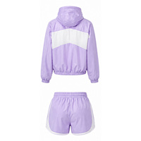 Survêtements de sport pour femmes, à capuche, imprimés, en nylon premium, respirants, légers, OEM, pour l'entraînement sportif