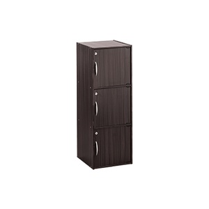 Wooden Storage <b>Cabinet</b> 3 Door Floor Standing Organizer Pantry <b>Locker</b> for Living Room Bedroom Home Office - Product Image 1