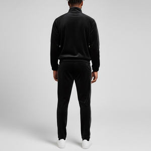 Winter Men's Printed 2-Piece 100% Cotton <b>Velour</b> Hoodie <b>Tracksuit</b> Long Sleeve Four-Way Stretch Hooded Pullover Sweatsuit Casual - Product Image 6