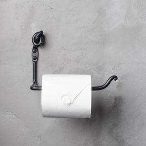 Classic Iron Toilet Paper Holder Wall Mounted Tissue <b>Roll</b> Holder For Traditional Bathroom Storage Accessory - Product Image 4