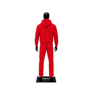 Conjunto de Sudadera con Capucha y Pantalones Jogger Rojos con Estampado Gráfico para Hombre, Diseño de Tres Cabezas de Perro, Ropa Urbana Casual Deportiva, Venta al por Mayor OEM - Product Image 2