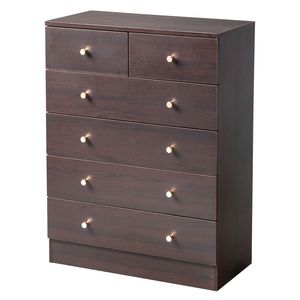 Comò Moderno in Stile Europeo con 6 Cassetti in Rovere Massiccio e Metallo, con Funzionalità di Archiviazione per Camera da Letto o Soggiorno - Product Image 3