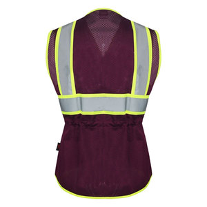 Workwear High Visibility Reflective Safety Security Vest <b>Jackets</b> Engineer Workwear Construction Road <b>Worker</b> Zipper Vest - Product Image 3