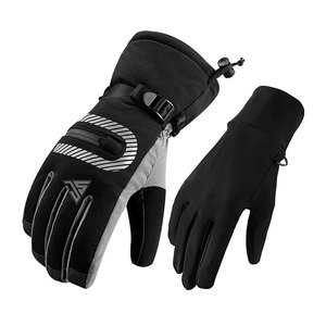 Gants de ski résistants à l'eau, compatibles écran tactile, chauds, imperméables, en tissu polyester/corduroy, gants d'hiver coupe-vent - Product Image 1
