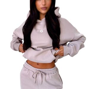 Sudadera con Capucha de Felpa de Algodón con Logotipo Personalizado para Mujer, Estilo Holgado, Hombros Caídos, Ropa de Calle Informal, Venta al por Mayor, OEM, ODM, EE. UU. - Product Image 1