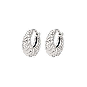 sterling silver 925 bohemian hoop <b>earrings</b> 16mm lightweight silver plated round loop studs for women special occasion gifts - Product Image 3