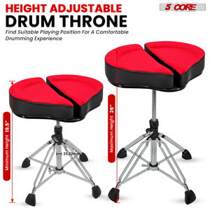 Taburete de batería de 5 patas con soporte de columna vertebral ajustable de 5 pulgadas, acolchado de piel sintética y capacidad de 250 lb - Product Image 3