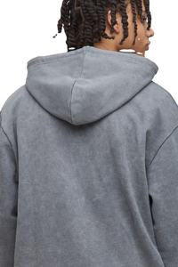 Sudadera con Capucha y Cremallera Extra Grande, Lavada al Ácido, con Hombros Caídos, de Algodón 100%, con Diseño de Logotipo Personalizado - Product Image 5