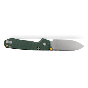 Navajas Plegables con Hoja de Acero Plateado Tipo Drop Point, Mango Texturizado Verde, Anillo de Sujeción para el Pulgar y Bloqueo Deslizante para Uso Diario y en Exteriores - Product Image 2