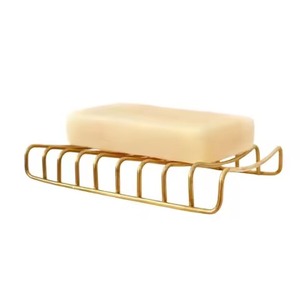 <b>Small</b> Size Golden Soap Dish For Home Hotel Bathroom Washroom Cleaning Use Accessory Soap Dish Stand - Product Image 2