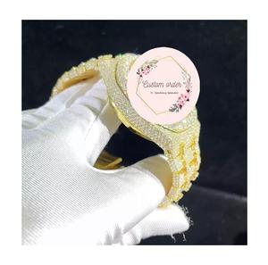 Full Iced VVS Moissanite Hip Hop <b>Men's</b> <b>Watch</b> Luxury Stainless Steel Two Tone Automatic Analog Movement Rapper Party Jewelry - Product Image 3