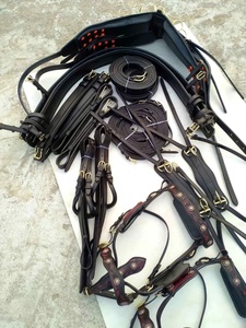 <b>Leather</b> Horse <b>Harness</b> Set Safe Racing Riding Gear Comfortable Racing Horse <b>Harness</b> Set Premium <b>Leather</b> horse <b>harness</b> set - Product Image 2
