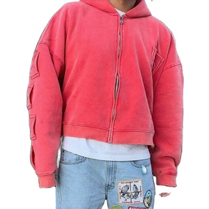 Sudaderas con Capucha Personalizadas para Hombre, 100% con Cierre, Lavado Vintage, Alta Calidad, Lavado a la Piedra con Técnica Enzimática, Largo, Totalmente a la Moda - Product Image 2