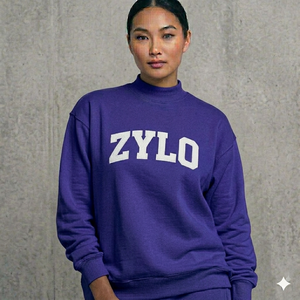 Street Mockneck Sweatshirt Oversized Cotton Fleece Pullover Warm Winter Casual Streetwear Stylish Wear <b>Top</b> - Product Image 1