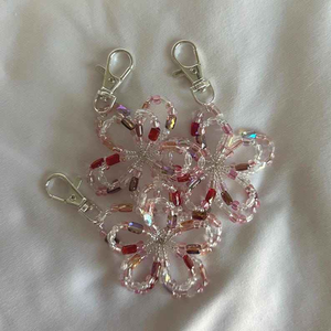 Handcrafted Boho <b>Beaded</b> Keychain Lightweight <b>Plastic</b> Bag Charm for Everyday Use Fashionable Vintage Accessory - Product Image 4