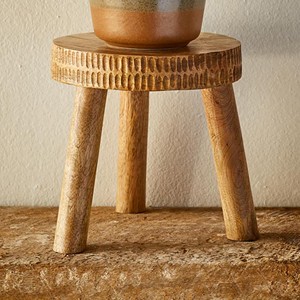 Handcrafted Mango Wood Plant Stand Modern Minimalist Design Wholesale India - Product Image 1