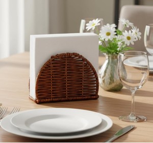 Handmade Plastic Vintage Waterproof Napkin <b>Holder</b> Rustic Paper <b>Tissue</b> Dispenser Vertical Tabletop Stand <b>Kitchen</b> Restaurant Hotel - Product Image 4