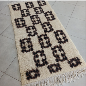 Tapis noué KNOT RUG, design moderne luxueux brodé, tapis de prière en laine et soie noué à la main, résistant aux taches, toutes tailles, salon, maison - Product Image 2