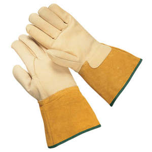 Gants de soudage TIG en cuir de vachette noir ignifuge avec logo personnalisé - Flexibles, sans latex, sans silicone pour les soins personnels - Product Image 2