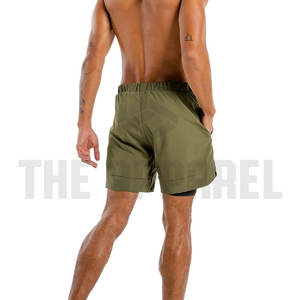 Solid Color Breathable <b>Mid</b> Waist Men's Awrah Shorts Running Wear Quick Dry Eco-Friendly New Style - Product Image 5