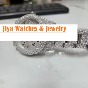 นาฬิกาข้อมืออัตโนมัติ JIYA VVS มอยส์ซาไนต์ ดีไซน์หรูหรา สปอร์ต แฟชั่น รุ่นโบราณ สายสแตนเลสสตีล ขนาด 40 มม. ระบบกดปุ่ม Miyota หน้าปัดทรงเหลี่ยม - Product Image 2